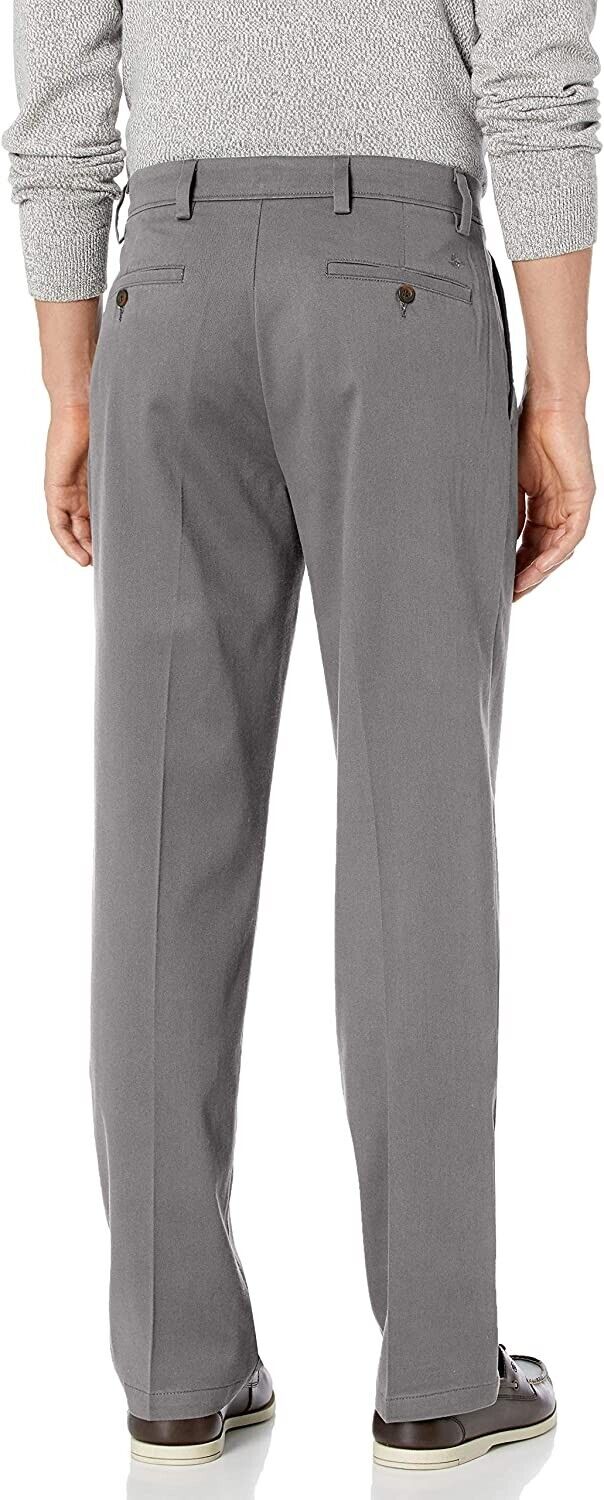 DOCKERS Men's Easy Classic Fit Khaki Stretch Pants Gray Size 38x29 MSRP $50