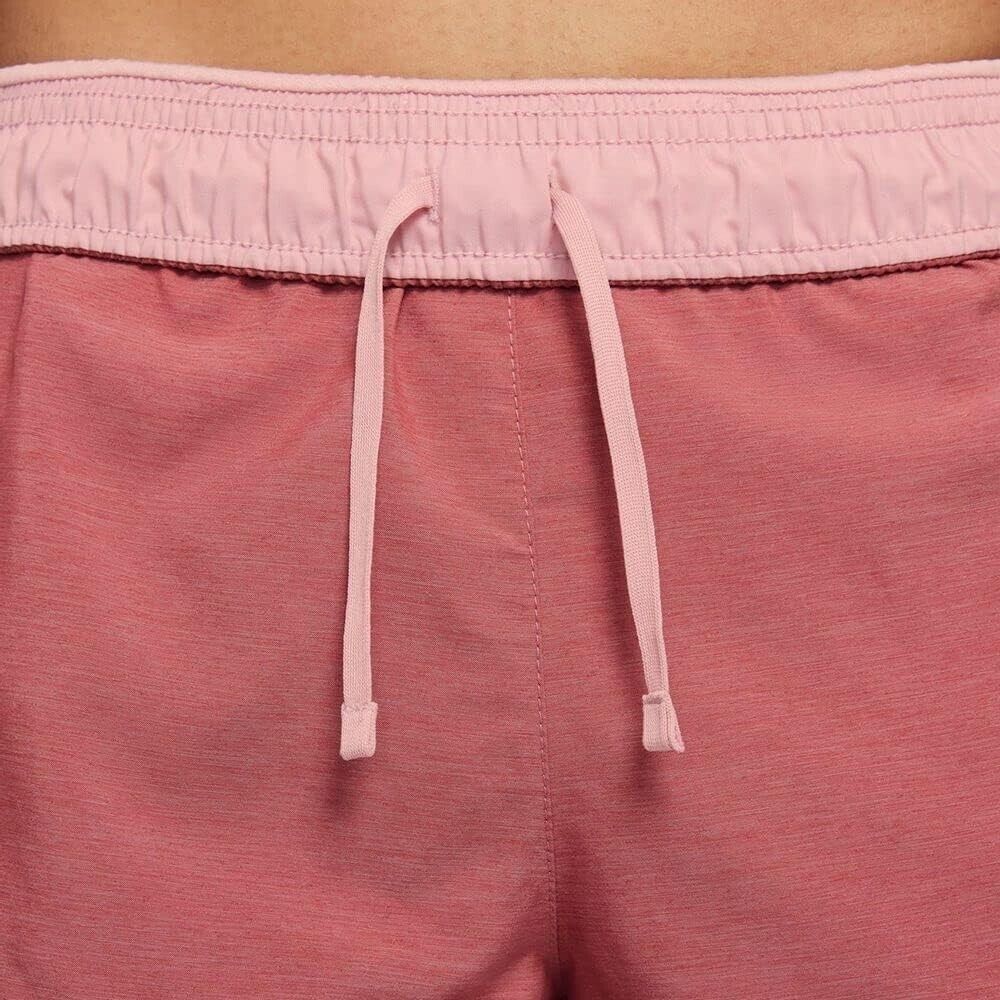 Nike Women's Dri-fit Solid Tempo Running Shorts Red Brown Size M