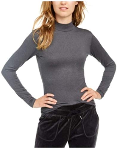 32 Degrees Women's Cozy Heat Mock-Neck Top Size XS, Heather Charcoal