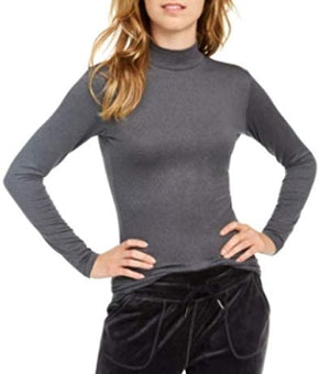 32 Degrees Women's Cozy Heat Mock-Neck Top Size XS, Heather Charcoal