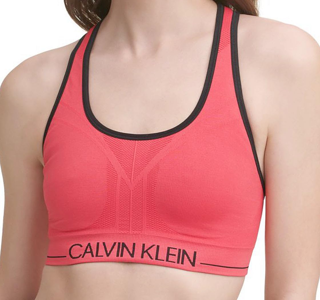 Calvin Klein Performance Seamless Reversible Sports Bra Black Pink Size XS