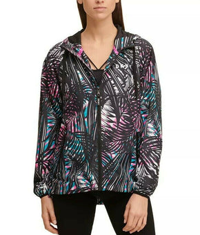 DKNY Sport Tropic Shade Printed Windbreaker Multicolor Size XS MSRP $140