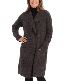 Joseph A Women's Sweater Cardigan Coat Open Front Pockets Gray Size XXL
