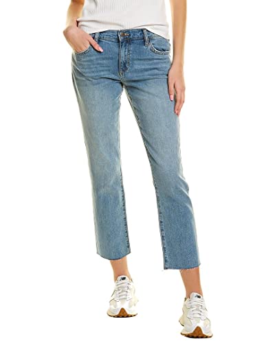 Joe's Jeans Womens Lara Calliope Mid Rise Straight Ankle Jean, 24, Blue