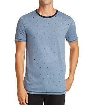 Jack & Jones Mens Hex Dotted Print Slim Tee T-Shirt XX-Large China Blue 2XL