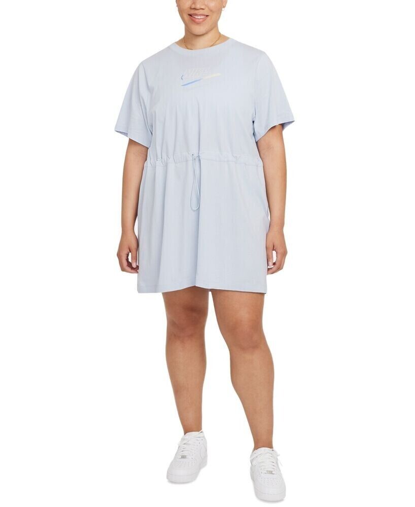 Nike Plus Size Cotton Sportswear Dress Light Blue/Purple SIze 3X MSRP $55