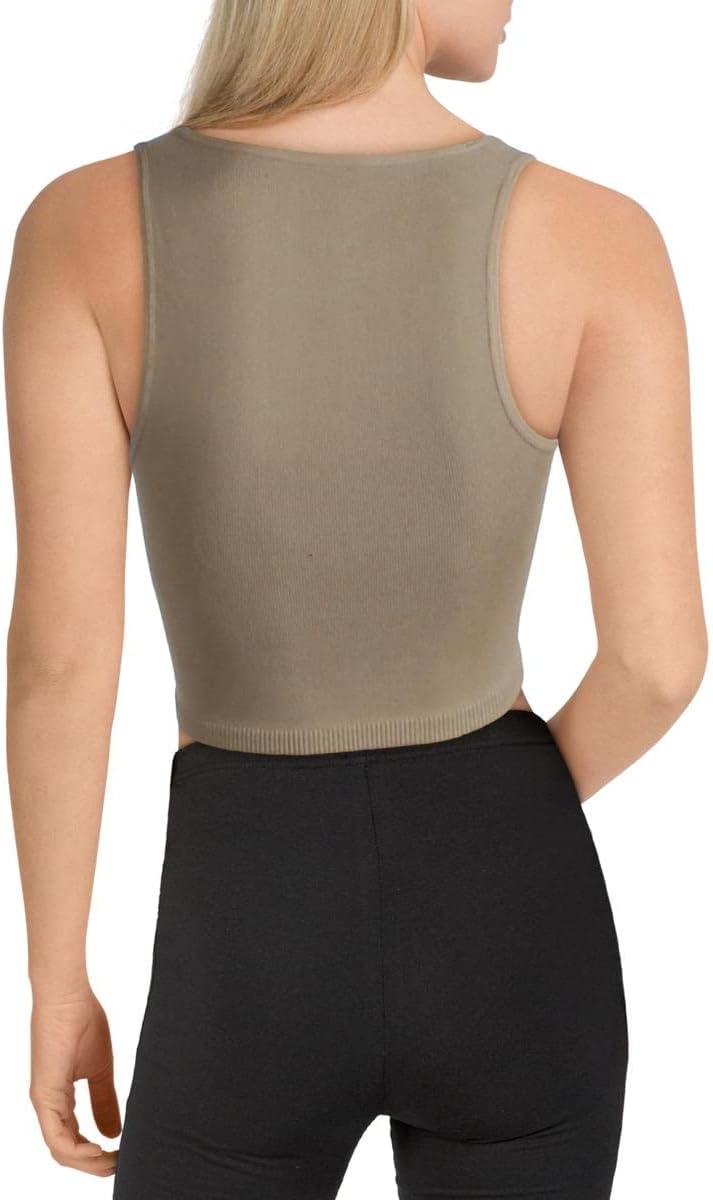 Free People Intimately Womens Fitness Workout Crop Top Brown M/L