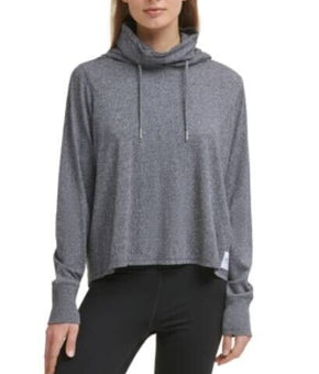 Calvin Klein Womens Performance face-Cover Hoodie gray Size XL MSRP $50