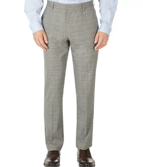 Tommy Hilfiger Men's Modern-Fit Stretch Check Pants Gray Size 32W X 32L MSRP $95