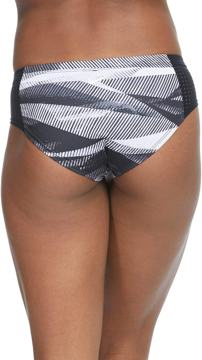 Nike Line Up Printed Hipster Bikini Bottoms Black Large