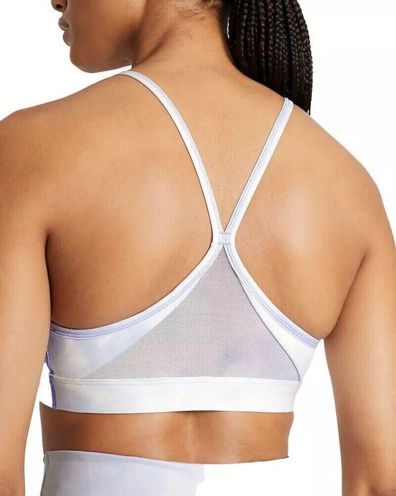 nike women's sky-dyed strappy sports bra Purple White Size L