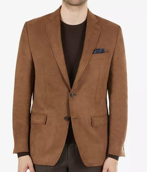 Ralph Lauren Mens Classic Fit Suede Sport Coat Brown Size 38 REG MSRP $295
