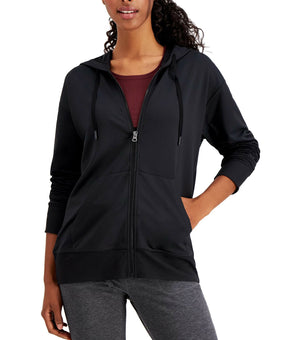 32 Degrees Full-Zip Hoodie Womens black Size S MSRP $54