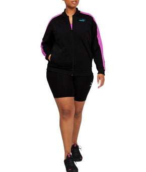 PUMA Women's Zip-Front Track Jacket Black Plus Size 2X MSRP $55