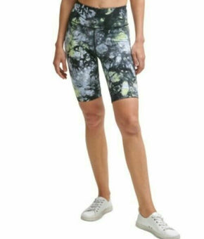 Calvin Klein Oslo Tie-Dyed High-Waist Bike Shorts Women's Black Size XS MSRP $40