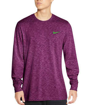 Nike Men's Dri-fit Long-Sleeve Training T-Shirt purple Size S MSRP $30