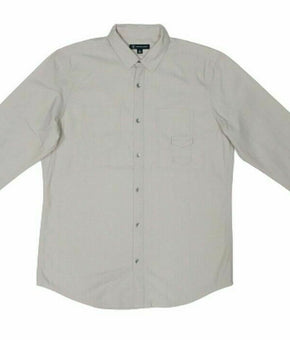 INC Mens Shirt French Vanilla Ivory Size S Shadow Stripe MSRP $65