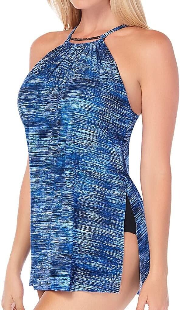 Magicsuit Blue Jean Printed Tummy-Control Underwire Swimsuit Size 14 MSRP $172