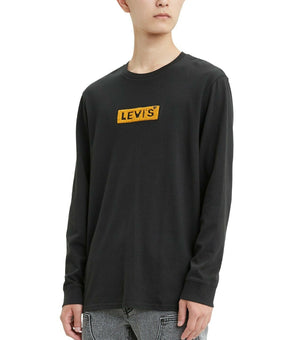 Levi's Men's T-Shirt Black Size Small S Chenille Boxtab Logo Crewneck Tee