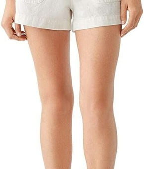 DL1961 Womens Paperbag Belted Denim Shorts Ivory Size 28