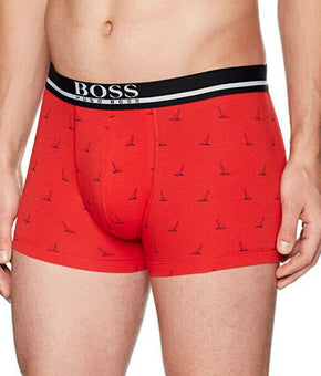BOSS Men's Boss Print Red Trunks Size L MSRP $27