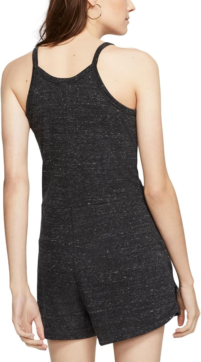 Nike Women's Gym Vintage Romper, Black Sail XS