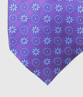 Hilditch & Key Size 8.5 Tie Necktie Purple 100% Silk MSRP $135
