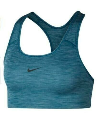 Nike Women's 1-Piece Pad Medium Impact Sports Bra Blue Size XL