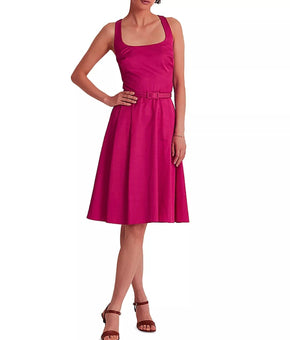 LAUREN RALPH LAUREN Belted Sleeveless Cocktail Dress Pink Size 12 MSRP $265