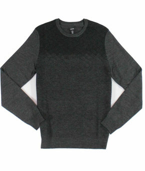 Alfani Men's AlfaTech Merino Wool Blend Sweater Ebony Heather Gray Size XXL $85