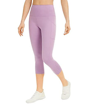Ideology Women's High-Rise Cropped Side-Pocket Leggings Rhapsody Pink Size Large