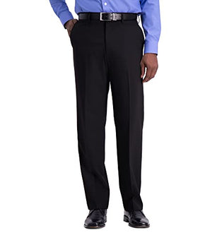 J.M. Haggar Men's Classic Fit Flat Front Dress Pant-Regular and Big & Tall Sizes, Navy, 32W x 30L