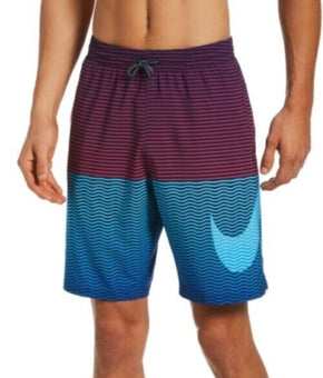Nike Men's Horizon Stripe Vital Volley Swim Shorts Black Size L MSRP $64