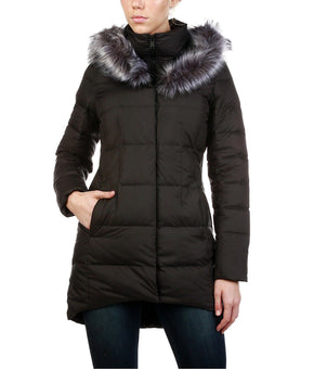 The North Face Dealio Faux-Fur-Trim Hooded Parka Black Size S MSRP $299