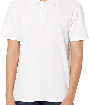 Calvin Klein Men's Move 365 Pique Golf Polo, Brilliant White, Size L