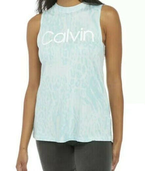 Calvin Klein Performance Women's Printed Sleeveless Top Mint Size XL MSRP $40