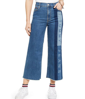 Tommy Jeans Women Wide Crop Jeans Blue Size 6/28