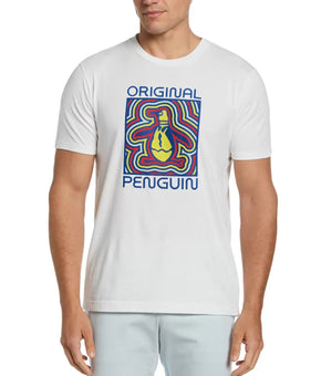 Original Penguin Men's Neon Pete T-Shirt White Size M MSRP $49