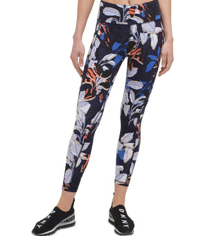 Dkny Womens Welcome To The Jungle Printed 7/8 Leggings Navy Size S MSRP $60