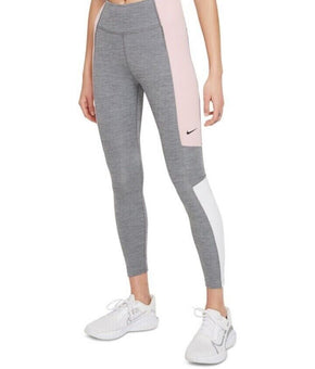 Nike Womens plus Dri-fit Color-Block MidRise 7/8 Tights gray Size 1X MSRP $60