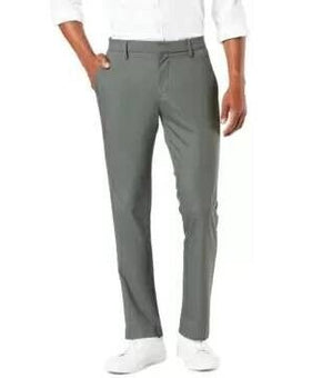 DOCKERS Men's Ace Tech Slim Fit Pants Gray Size 38x29