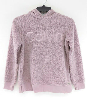 Calvin Klein Performance Women Fleece Hoodie Dusty Pink Mauve Size XS