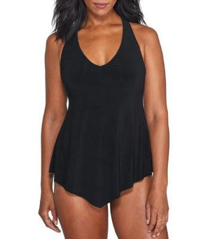 Magicsuit Solid Taylor Underwire Tankini Top Size 10DD Cups Swimsuit Black,