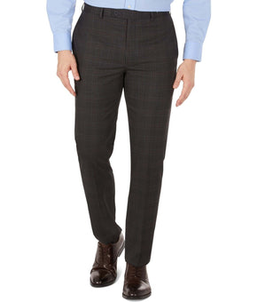 Calvin Klein Men's Slim-Fit Mini-Check Dress Pants gray Size 32 X 32
