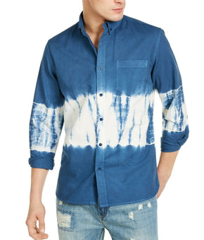 Sun + Stone Men's Horizon Tie Dye Shirt Blue Size L