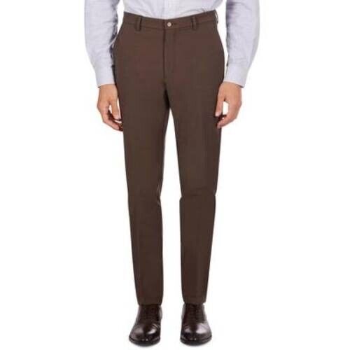 Ralph Lauren Mens Classic Fit Cotton Stretch Dress Pants Brown Size 32W X 32L
