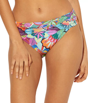 BLEU BY ROD BEATTIE Ruched Hipster Bikini Bottoms multi-color Size 14 MSRP $59