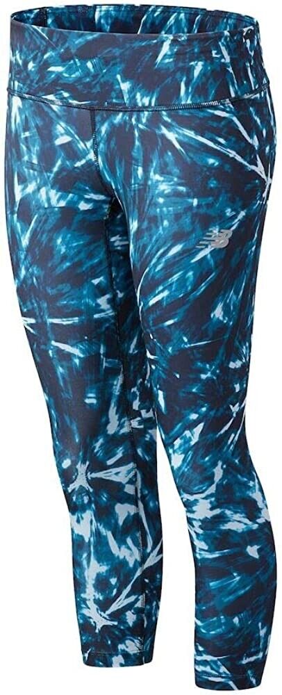 New Balance Women's Printed Accelerate Capri Blue Size L
