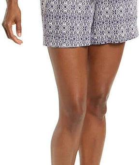 Briggs New York Women s Linen Blend Pull-On Summer Shorts Purple Size L