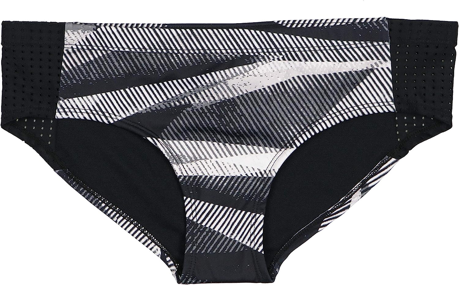 Nike Women's Line Up Printed Hipster Bikini Bottoms Size M Swimwear Black White